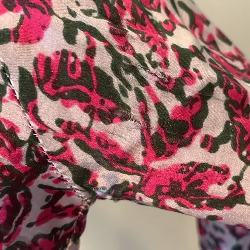 Natalie Martin Silk 3/4 Sleeve Tunic Blouse Top Pink Floral Print Women’s Small