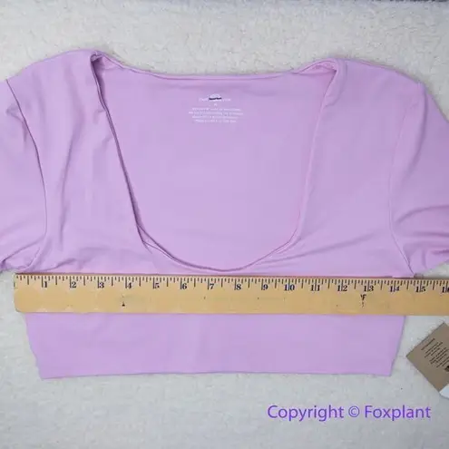 New! Set! Toast Swim crop surf bikini top High Waist, String Bikini Bottom, M Pink Size M