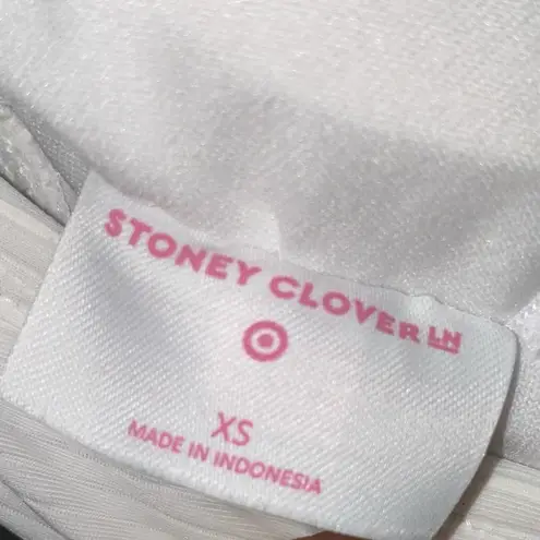 Stoney Clover Lane X Target White Ribbed One Piece Swimsuit