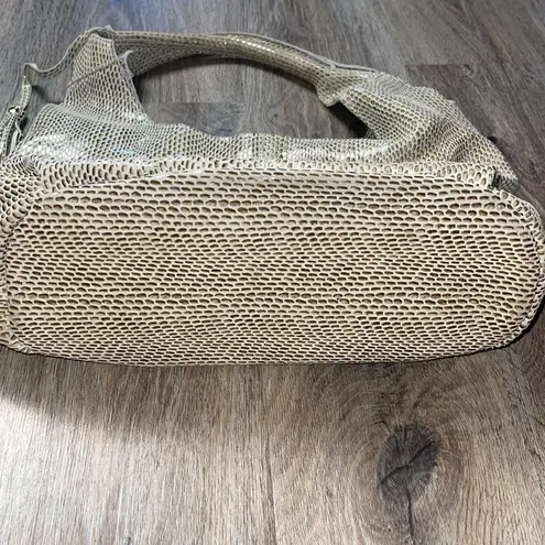 Maxine Couture Mamba Hobo Snakeskin Embossed Leather Handbag