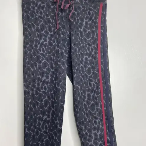 THE UPSIDE Snow Leopard Drawstring Leggings Small Black