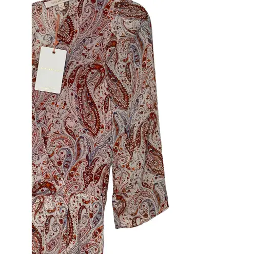 Skies Are Blue Women's Madison Paisley Dress Tiered Skirt 3/4 Sleeve Small NWT