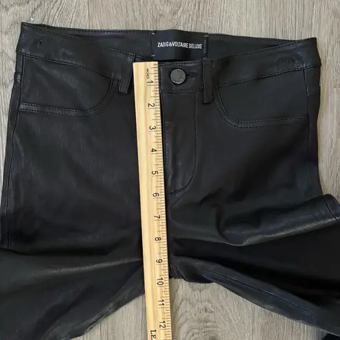 Zadig & Voltaire Women's Pharly Deluxe Lamb Leather Skinny Pant Emo Grunge 26x31