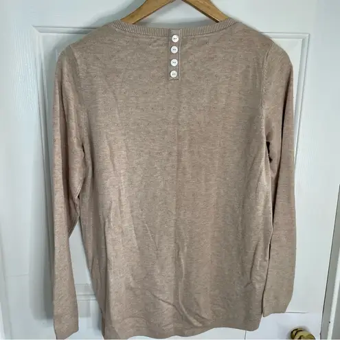 Teeberry & Weave Women's Beige Crew Neck Sweater Size Medium Stitch fix Tan