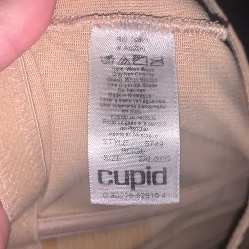Cupid Shapewear Cupid Womens Extra Firm Control Hi-Waist Thigh Slimmer Sz 2XL Beige Style 5749