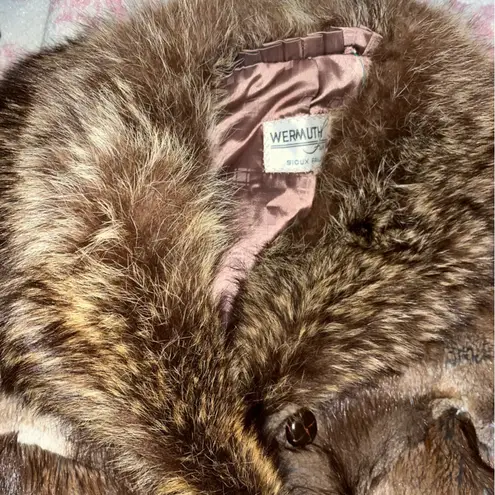 Vintage Wermuth Brown Mink Fur Jacket Size M