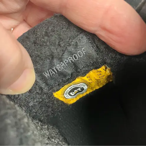 Caterpillar Cat Women’s Fret Faux Fur black & maroon leather boots size 8.5