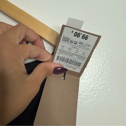 Massimo Dutti NWT Black One Piece Open Back Swimsuit Size Small