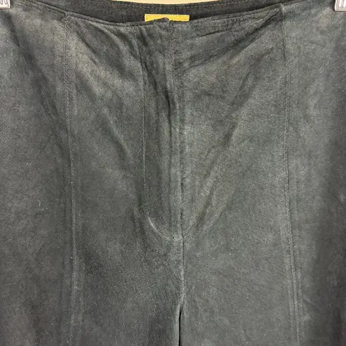 Caslon NWT 100% Genuine Leather Flare Pants in Black Size 8