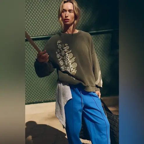 NWT Free People Movement All Star Buti Logo Pullover Ash Combo Size XL - Image 3