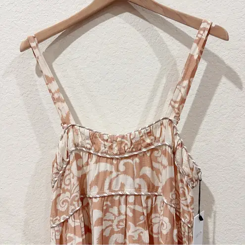 Greylin Sita Print Tiered Midi Dress with Piping Detail Size Small NWT Cottage