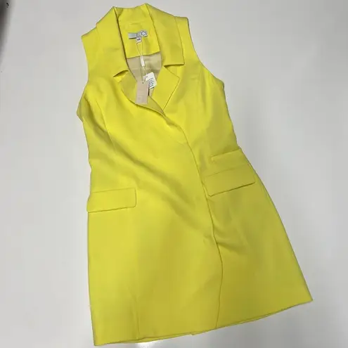 Fletch Olivia Sleeveless Blazer Dress in Yellow Size XS