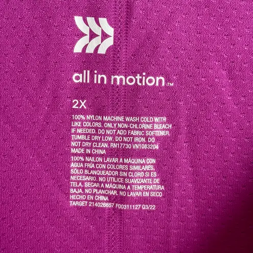 All In Motion Women's Seamless Active Tank Top - Violet XXL