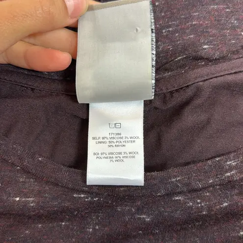 Anthropologie Dolan Left Coast Melanie Knit Asymmetrical Plum Dress Sz Sml Brown