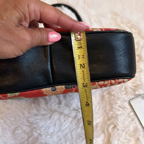 Vintage Tokyo Leather Floral Kimono Handbag Red