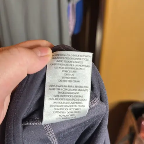 Tuff Athletics Womens High Waisted Legging with Pockets Charcoal Gray Size Large