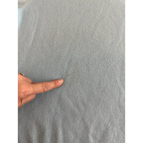 Charter Club Cashmere Light Blue Crewneck Soft Minimalist Quiet Luxury L SOFT