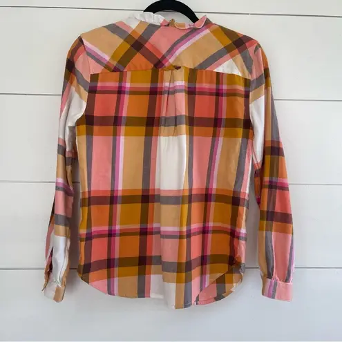 J.Crew  Ruffleneck Tuxedo Plaid Shirt