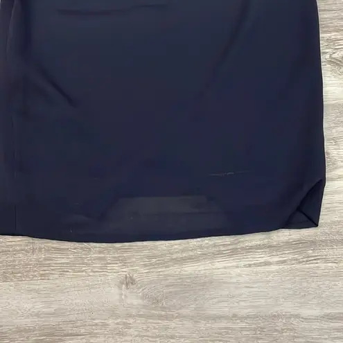 Navy Blue Japanese Made Skirt Light Sheer Material with Silky Lining Zip Up Back