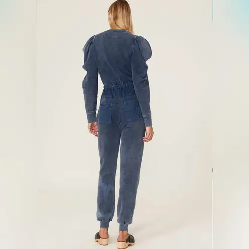 Ulla Johnson $445  Sadie Puff-Sleeve Jumpsuit | Indigo Acid | FR 34 US 2