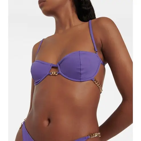 Stella McCartney Falabella Underwire Bikini Top in Violet Large Womens Swimsuit