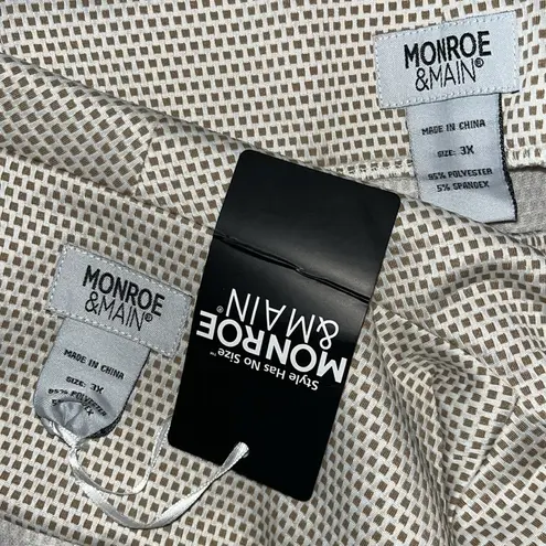 Monroe & Main NWT Size 3X Tan Geometric 2 Pc.
Blazer & Skirt Set