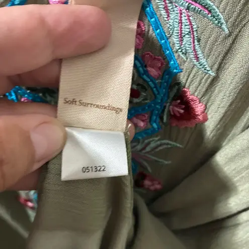 Soft Surroundings Sicily Gauze Olive Boho
Maxi Dress XL