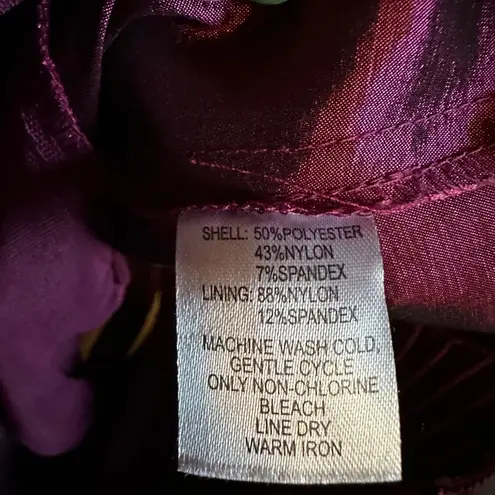 House of Harlow Eggplant Wine Satin Shimmer Cropped Bustier Top, Size M, NWOT