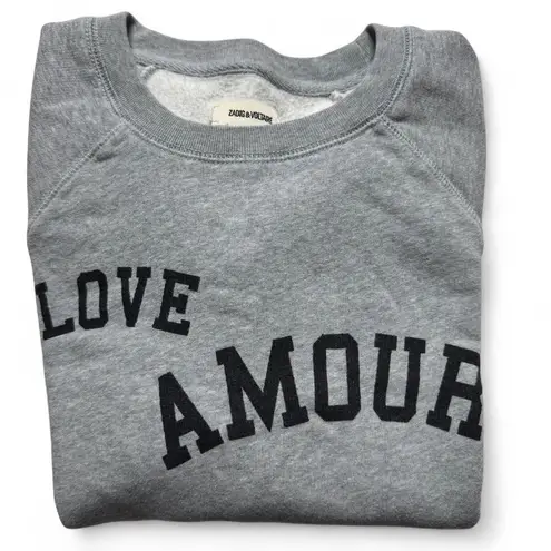 Zadig & Voltaire Love Amour Gray Sweatshirt Size Small – Designer Luxury Casual