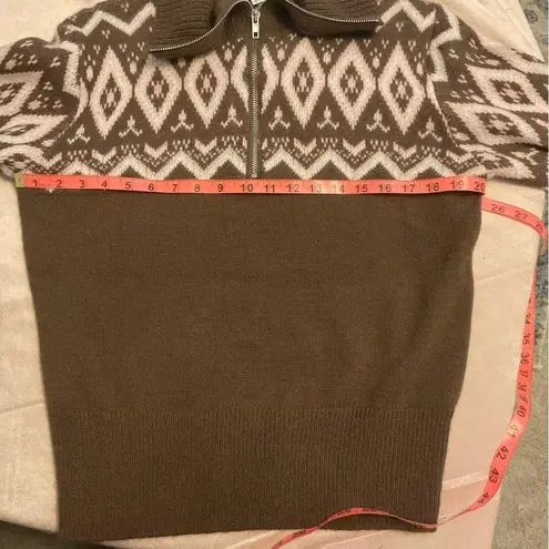 Woven Heart  Brown medium winter sweater