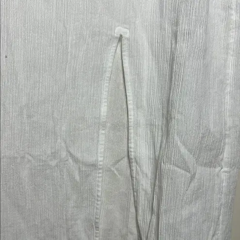 Lands End Women's Gauze Maxi Swim Cover Up Size Large White