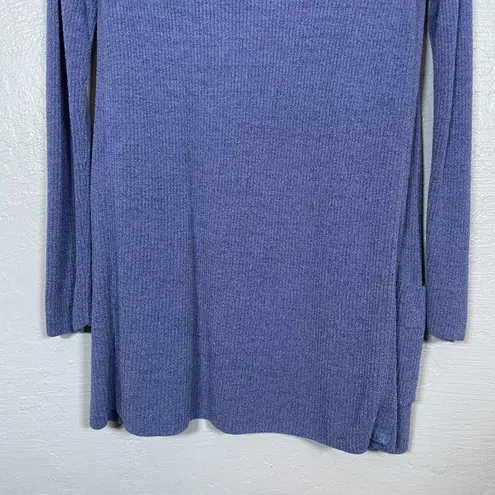 Barefoot Dreams Women S Blue CozyChic Ultra Lite Hooded Cardi Pockets Sweater