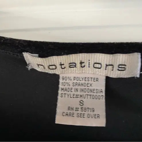 Notations Black Velvet Crop Top