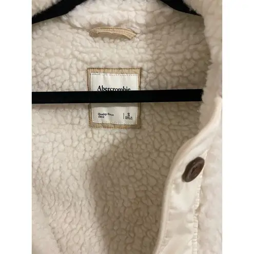 Abercrombie & Fitch Longline Sherpa Padded Coat Jacket