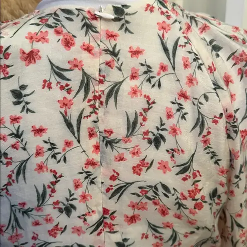 MINKPINK Revolve  Kacey Ruched Long Sleeve Floral Mini Dress Size Medium