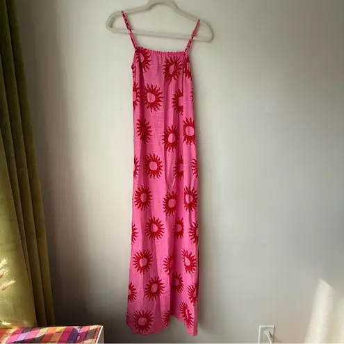 Paper Heart  Pink & Red Sun Print Maxi Dress S