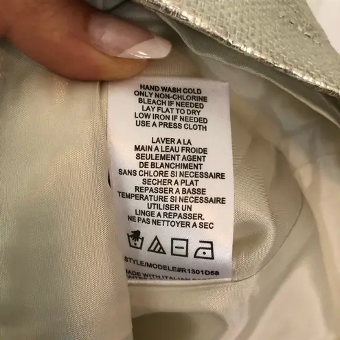 Robert Rodriguez Gold and Silver Metallic  Cocktail Mini Dress Size 2