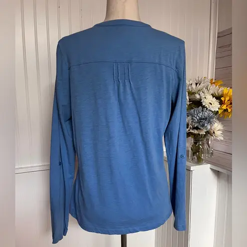 L.L.Bean  Blue Long-sleeves  Henley Top