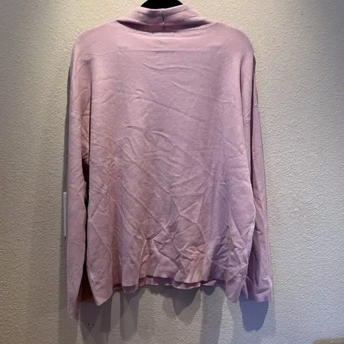 Ava & Viv New 1X Pink Cowl Neck Lightweight Sweater NWT