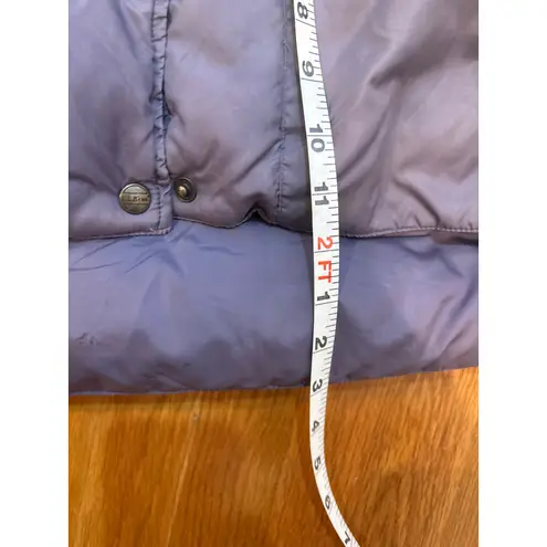Vintage LLBean Puffer Vest Purple Down Insulated Full Zip Outdoor large Gray