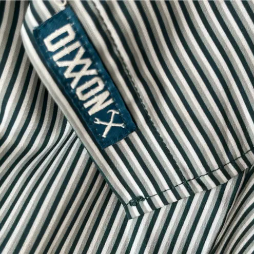 Dixxon Benny triple stripe short sleeve button up shirt Sage green large