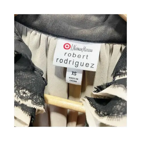 Robert Rodriguez Neiman Marcus Target Womens XS Black Sleeveless Ruffled Top