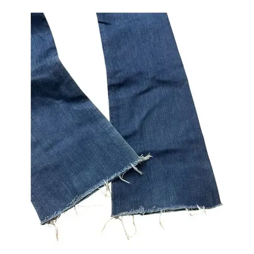 Yanuk Visionary Stitch Medium Wash Blue Jeans Size 25 Flare Boho Casual Raw
