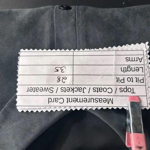 Joan Rivers Womens Button Tunic Blouse Size 28W Faux Suede Oversized Warm Cozy‎ Gray