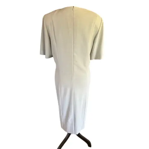 Selection de Givenchy Wool Blend Sheath Dress 16W Beige Vintage