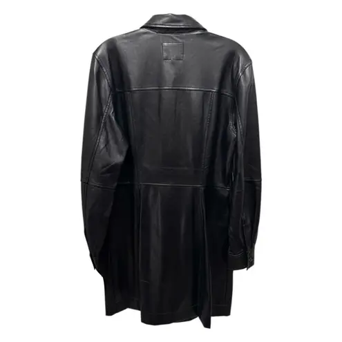 Rails NWT Ruby Black Faux Leather Shirt Dress Size L MSRP $305