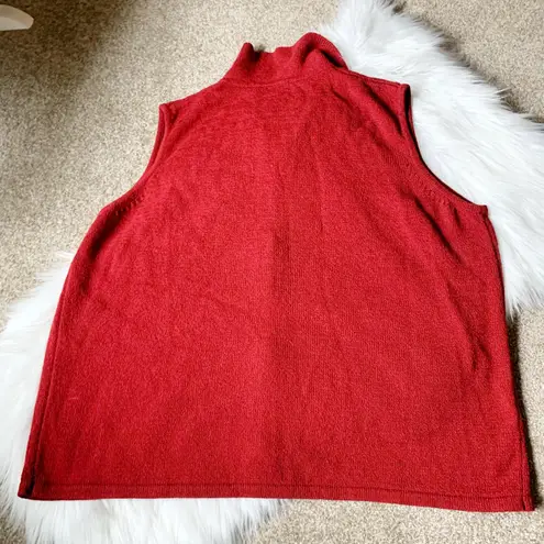 Allison Daley Cat Sweater Vest Red 2X