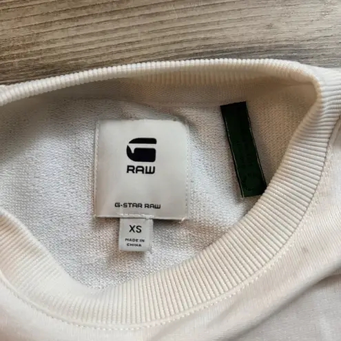 G-star Raw Multi GR Relaxed Sweater Women’s XS Off-White Graphic Crewneck