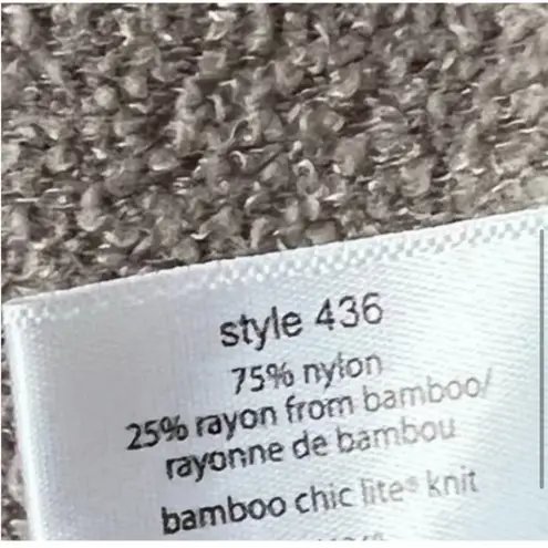 Barefoot Dreams Bamboo Chic Lite Open Front Waterfall Cardigan Taupe Size S/M