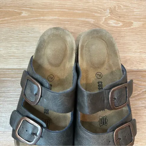 Cushionare Cushionaire Women's Cork Foodbed Slide Comfort Sandals, Size 7